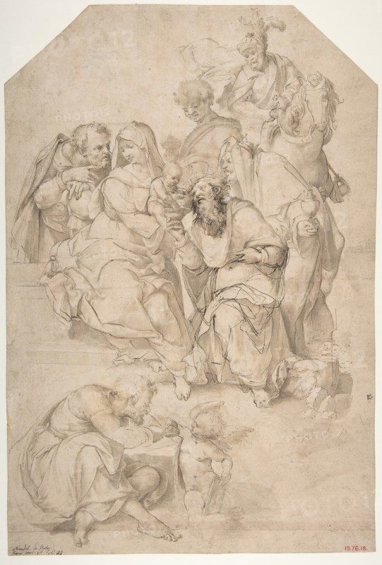 The Adoration of the Magi, 1500-1571. Creators: Nosadella, Jesus Christ.
