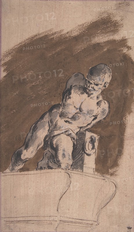Chained Nude Prisoner, After Pietro Tacca, 1729-1804. Creator: Pietro Antonio Novelli.