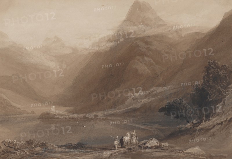 Llanberis Lake, North Wales, 1820-30. Creator: Samuel Jackson.