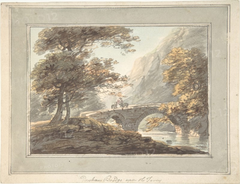 Denham Bridge upon the Tavy, 1780-1830. Creator: William Payne.