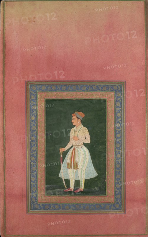 Portrait of a Noble in Gauzy White Costume, Folio from the Davis Album, 17th century. Creator: Unknown.
