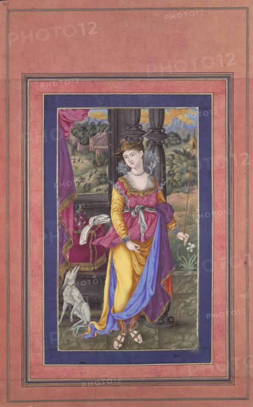 Diana, Goddess of the Hunt, Folio from the Davis Album, early 17th century. Creator: Unknown.