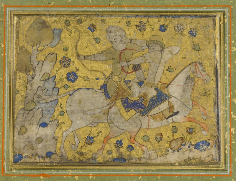 Two Mounted Warriors, mid-16th century. Creator: Unknown.