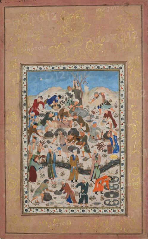 Preparation for a Feast, Folio from a Divan of Jami, late 15th century. Creator: Unknown.