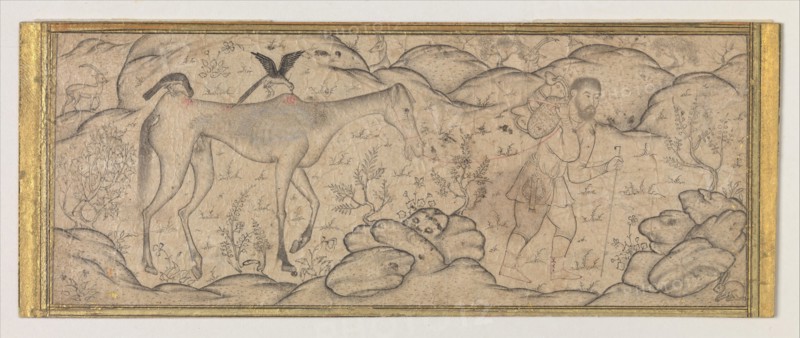 An Emaciated Horse Led by His Master, late 16th century. Creator: Unknown.