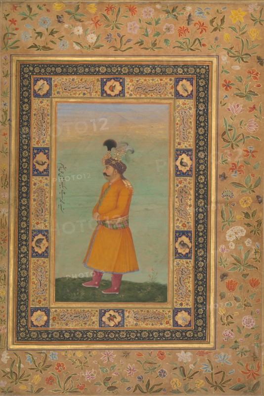 Portrait of Muhammad Ali Baig, Folio from the Shah Jahan Album, recto, early 19th century. Creator: Unknown.