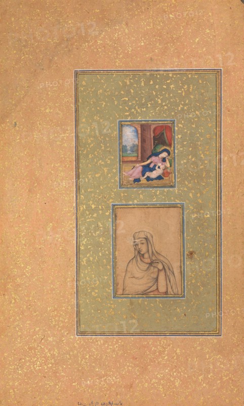 Album Page with Two Christian Subjects, late 16th century. Creator: Unknown.