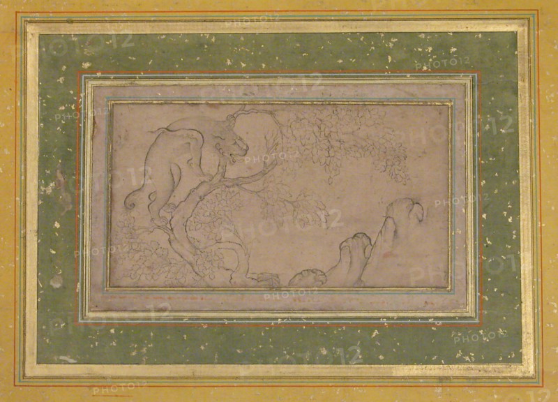 Lion (Chi'lin) in a Landscape, late 16th century. Creator: Unknown.