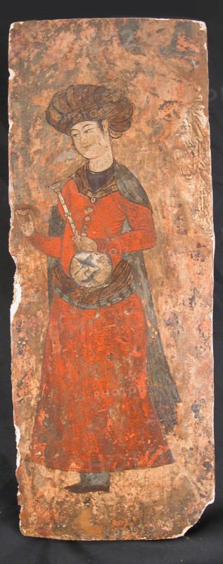 Man Holding a Bottle and a Cup, 16th-17th century. Creator: Unknown.