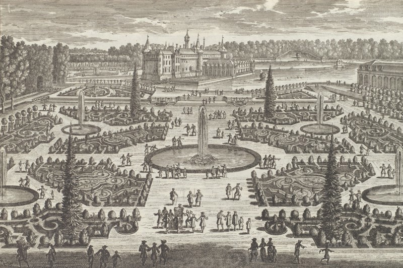 Le Parterre de l'Orangerie de Chantilly, 1680s., 1680s. Creator: Adam Perelle.