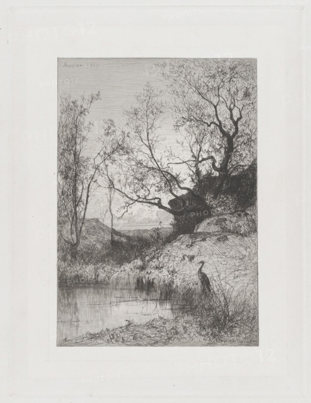 A Pond, 1867. Creator: Adolphe Appian.