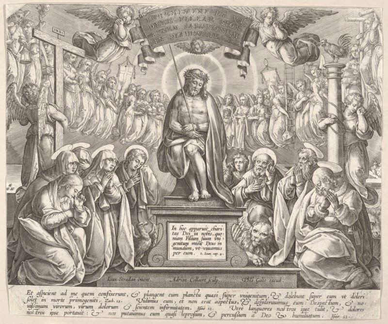 Man of Sorrows with the Three Marys and the Evangelists,.n.d. Creator: Adriaen Collaert.