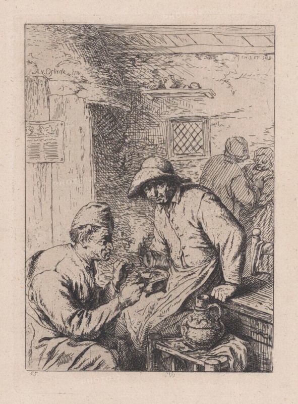 The Smokers, after Ostade, 19th century. Creator: After Adriaen van Ostade.