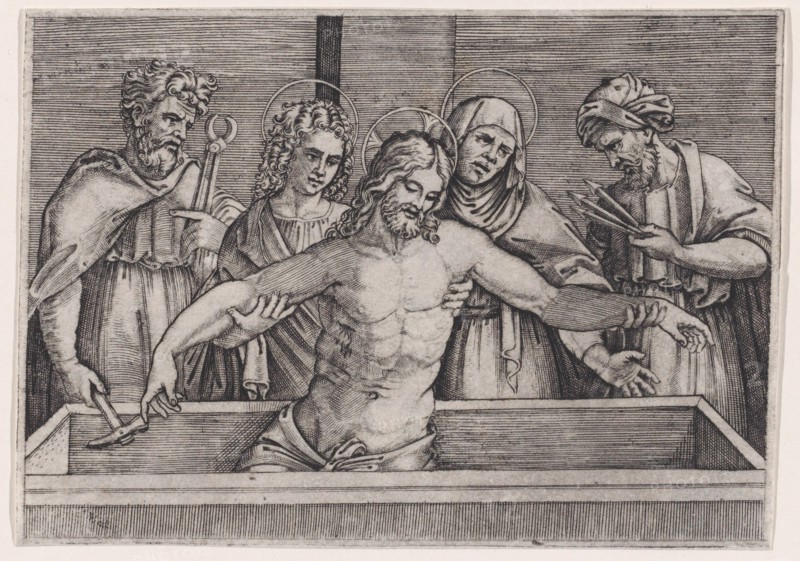 The Entombment of Christ, ca. 1514-36. Creator: Agostino Veneziano.