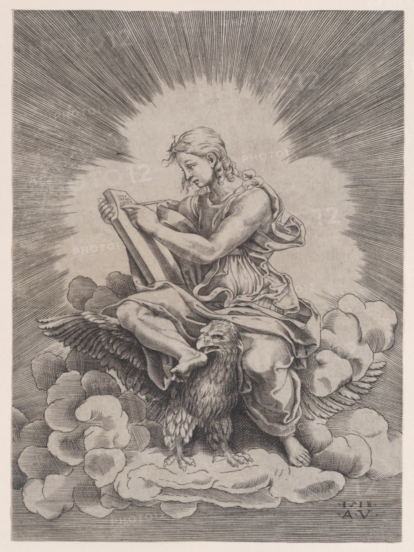 Saint John, dated 1518. Creator: Agostino Veneziano.