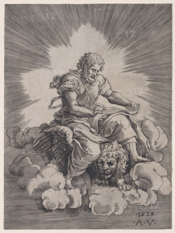 Saint Mark, dated 1518. Creator: Agostino Veneziano.