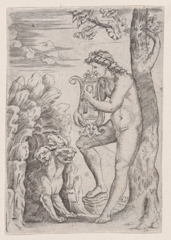 Orpheus, dated 1528. Creator: Agostino Veneziano.