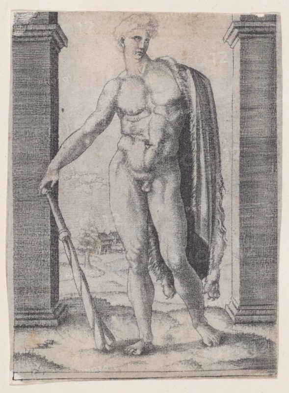 Young Hercules, ca. 1514-36. Creator: Agostino Veneziano.