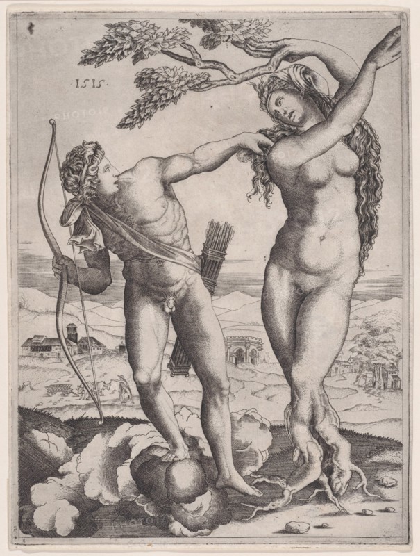 Apollo and Daphne, dated 1515., dated 1515. Creator: Agostino Veneziano.
