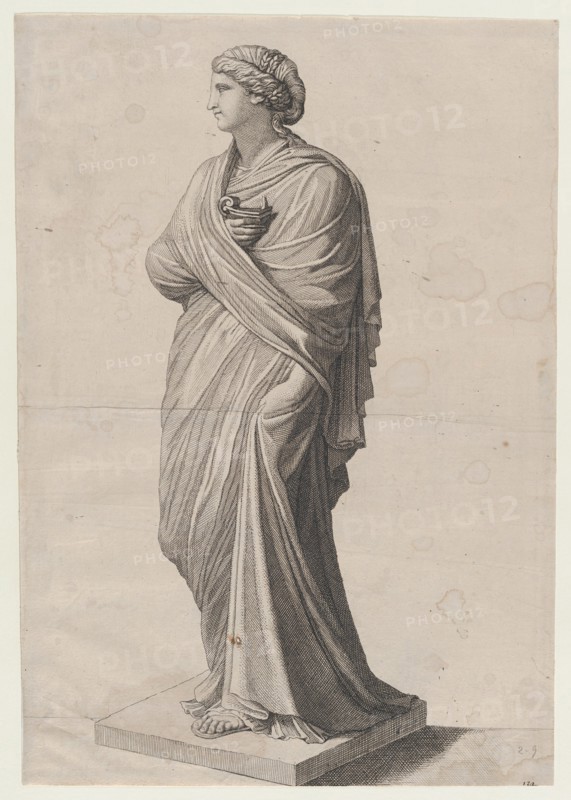 Speculum Romanae Magnificentiae: A Vestal Virgin (?), 16th century., 16th century. Creator: Anon.