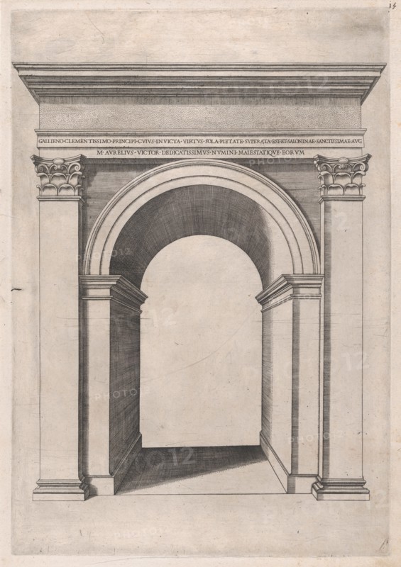 Speculum Romanae Magnificentiae: Arch of Gallienus, 16th century., 16th century. Creator: Anon.