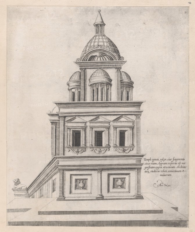 Speculum Romanae Magnificentiae: Temple near the Appian Way, 16th century., 16th century. Creator: Anon.