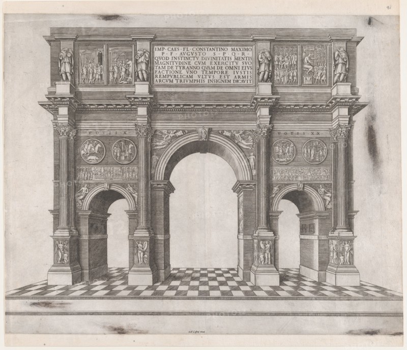 Speculum Romanae Magnificentiae: Arch of Constantine, 16th century., 16th century. Creator: Anon.