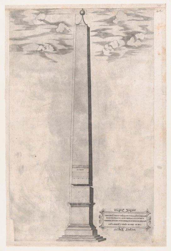 Speculum Romanae Magnificentiae: The Vatican Obelisque, 1550., 1550. Creator: Anon.