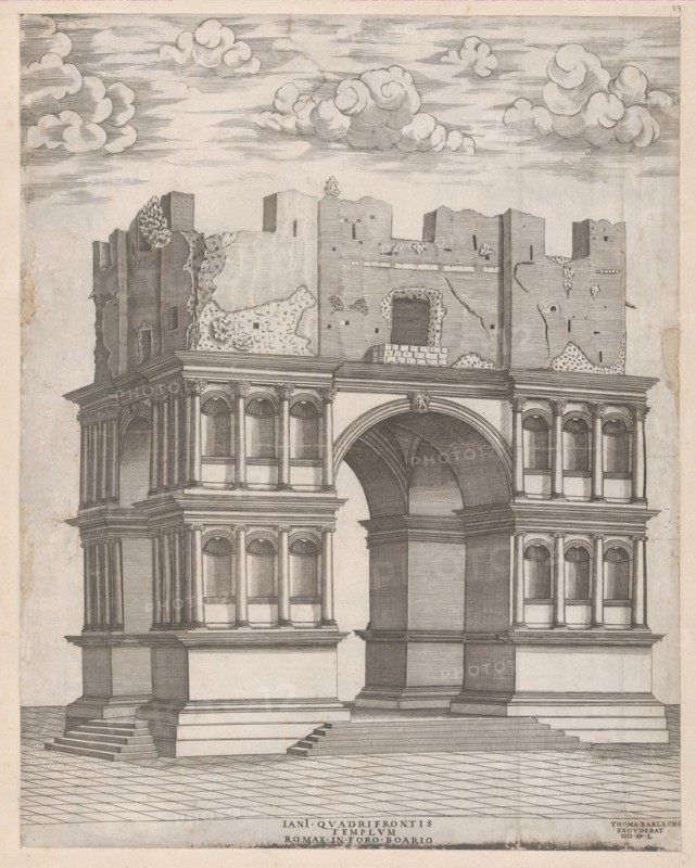 Speculum Romanae Magnificentiae: Temple of Janus, 1550., 1550. Creator: Anon.