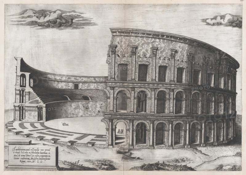 Speculum Romanae Magnificentiae: Amphitheatrum Castrense, 1560., 1560. Creator: Anon.