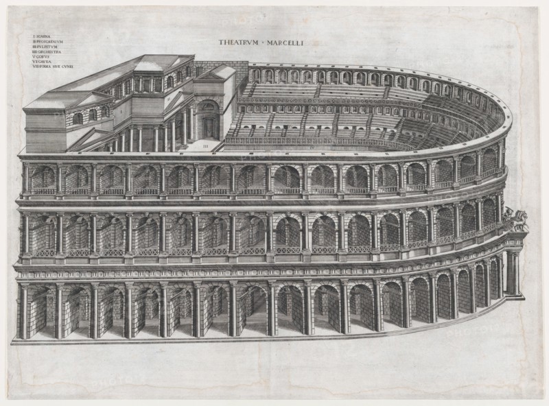 Speculum Romanae Magnificentiae: Theater of Marcellus, 16th century., 16th century. Creator: Anon.