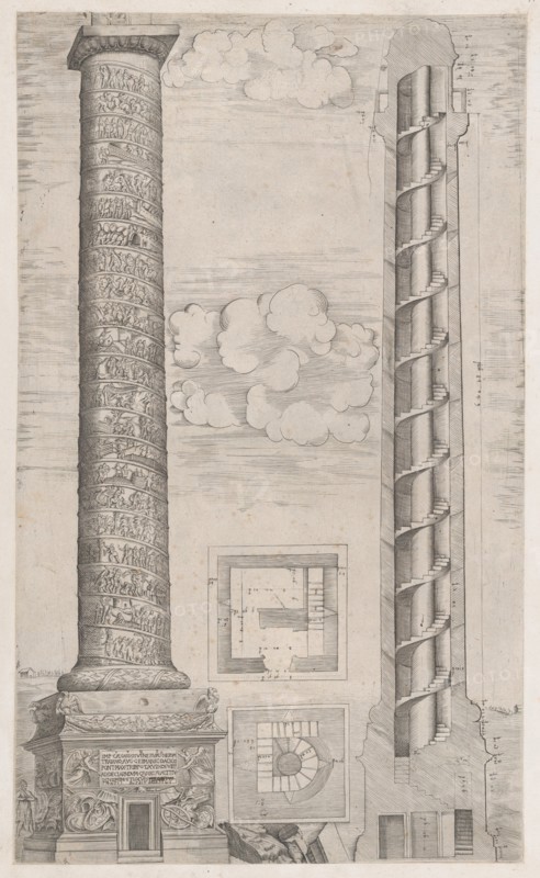 Speculum Romanae Magnificentiae: Column of Trajan, 16th century., 16th century. Creator: Anon.
