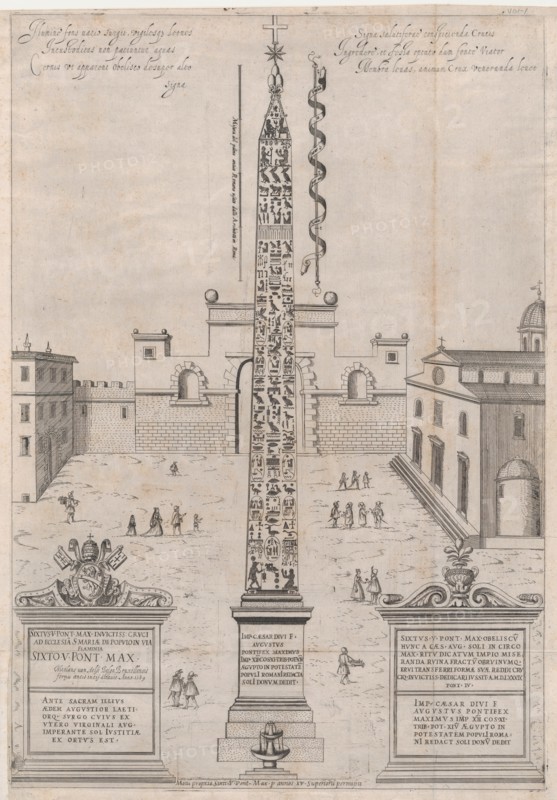 Speculum Romanae Magnificentiae: The Egyptian Obelisk of Augustus, 1589., 1589. Creator: Anon.