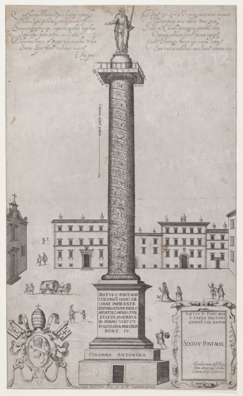 Speculum Romanae Magnificentiae: The Antonine Column, 1589., 1589. Creator: Anon.