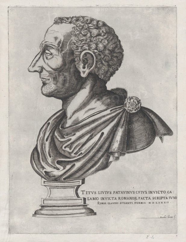 Speculum Romanae Magnificentiae: Bust of Livy, 1582., 1582. Creator: Giovanni Ambrogio Brambilla.