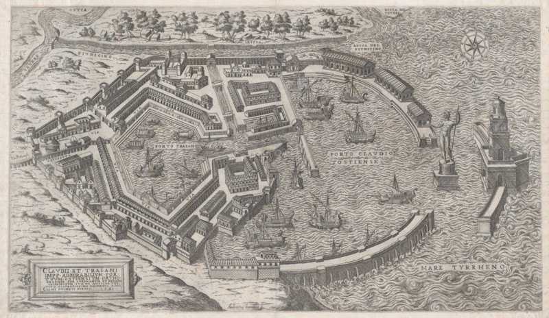 Speculum Romanae Magnificentiae: Port of Rome, 1581., 1581. Creator: Giovanni Ambrogio Brambilla.