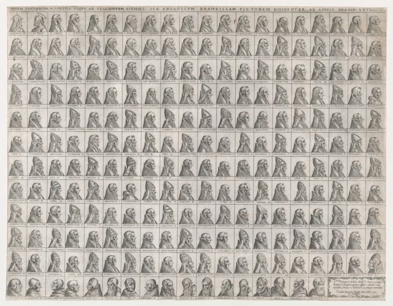 Speculum Romanae Magnificentiae: Small Portraits of the Popes from Christ to Sixtus V, 1585., 1585. Creator: Giovanni Ambrogio Brambilla.