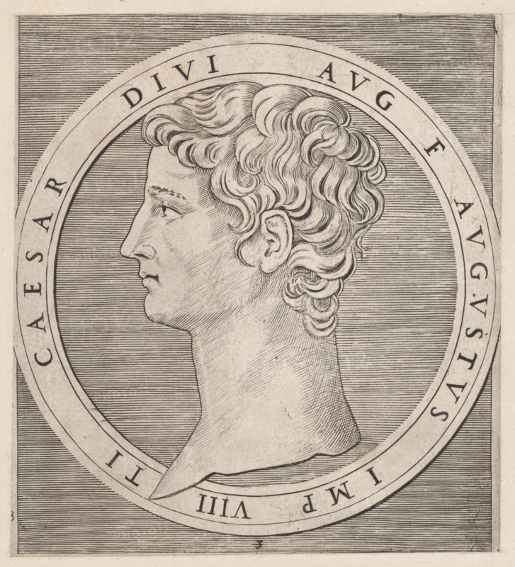 Speculum Romanae Magnificentiae: Tiberius, from The Twelve Caesars, ca. 1500-1534., ca. 1500-1534. Creator: Marcantonio Raimondi.