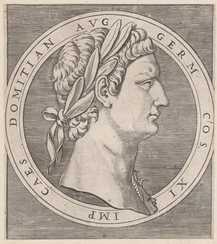 Speculum Romanae Magnificentiae: Domitian, from The Twelve Caesars, ca. 1500-1534., ca. 1500-1534. Creator: Marcantonio Raimondi.