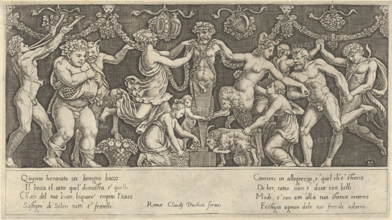 Speculum Romanae Magnificentiae: Sacrifice to Priapus, 16th century., 16th century. Creator: Master of the Die.