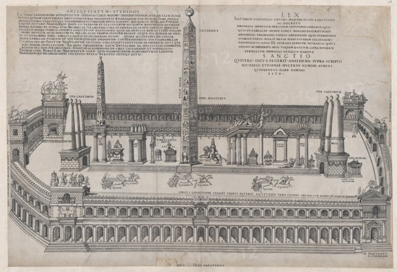 Speculum Romanae Magnificentiae: Circus Maximus, 1553., 1553. Creator: Nicolas Beatrizet.
