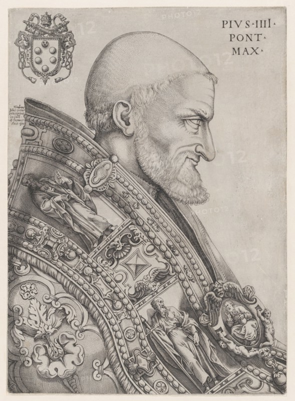 Portrait of Pope Pius IV, mid-16th century., mid-16th century. Creator: Nicolas Beatrizet.