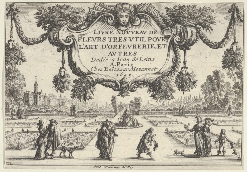 Title Plate, from Livre Nouveau de Fleurs Tres-Util, 1645., 1645. Creator: Nicolas Cochin.