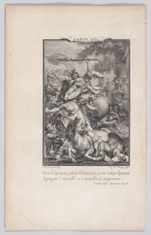 Canto 14, Stanza 45, from Orlando Furioso, 1774., 1774. Creator: Nicolas de Launay.