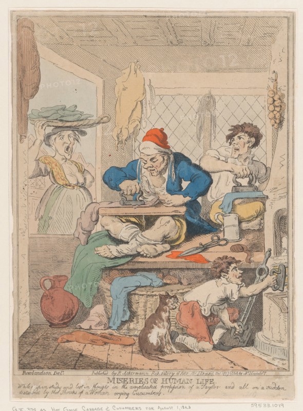Miseries of Human Life: While Deep in Study and Lost in Thought in the Complicated..., October 1807. Creator: Nicolaus Heideloff.