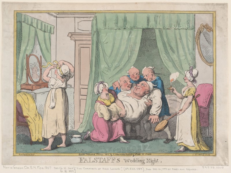 Falstaff's Wedding Night, October 1807., October 1807. Creator: Nicolaus Heideloff.