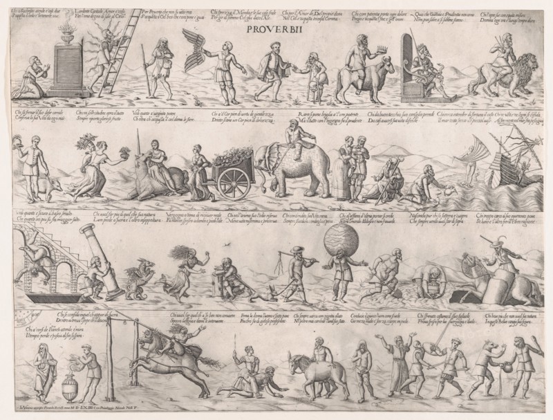 Proverbi (Proverbs), 1564., 1564. Creator: Nicolo Nelli.