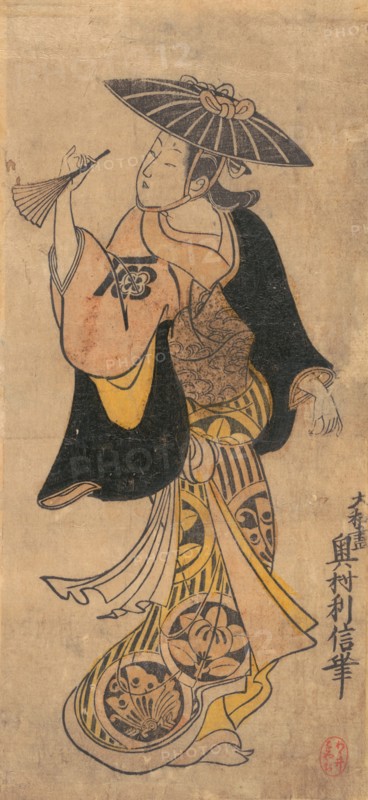 Actor Sanjo Kantaro (1697-1763) as a Woman, ca. 1730., ca. 1730. Creator: Okumura Toshinobu.