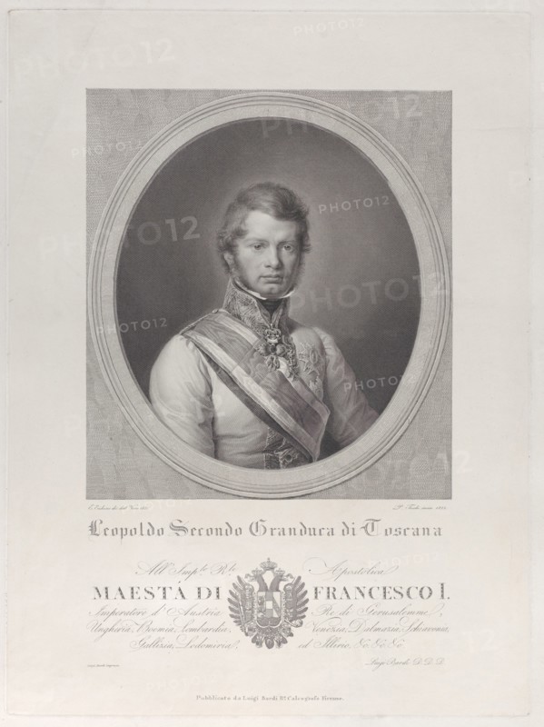 Oval portrait of Leopold II, Grand Duke of Tuscany, 1833., 1833. Creator: Paolo Toschi.