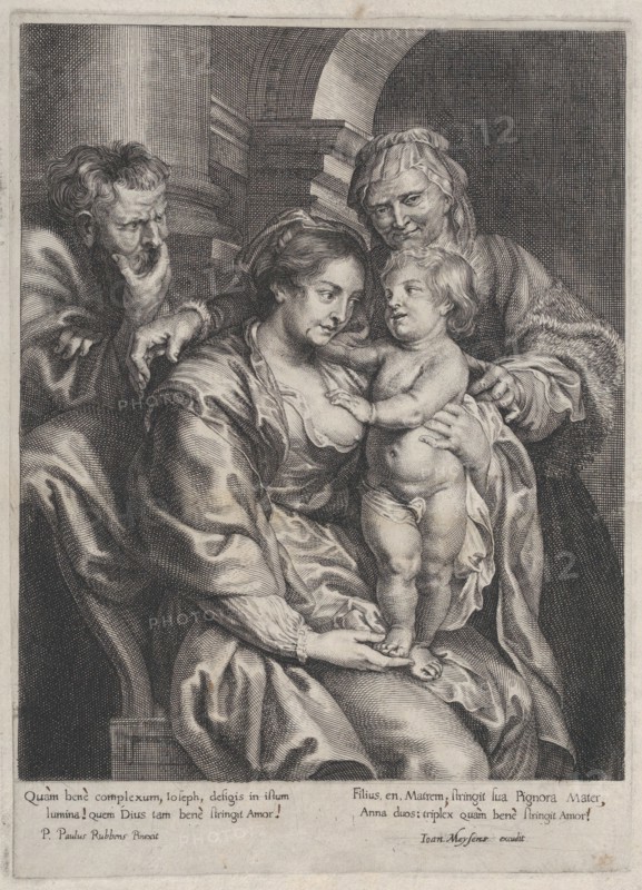 Holy Family with Saint Anne, ca. 1620-70., ca. 1620-70. Creator: Paulus Pontius.